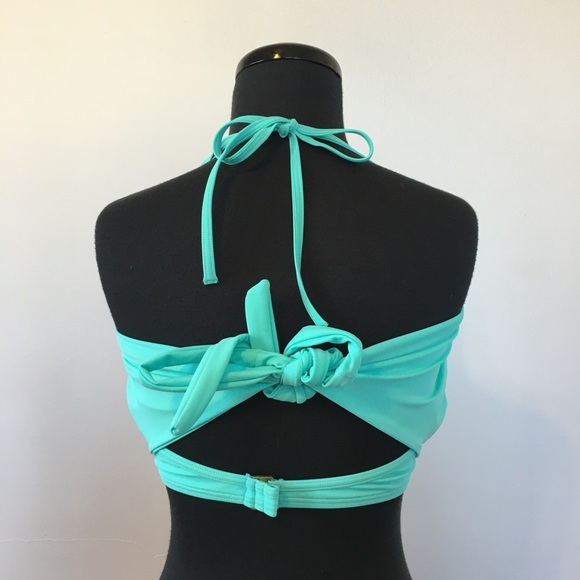 Sundazed Simon Halter Wrap Aqua Bikini Top, 36C - Picture 5 of 9